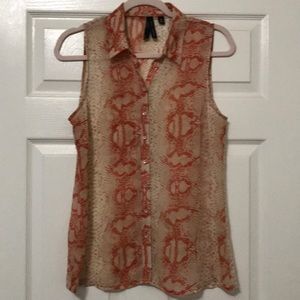 Sheer collared shirt